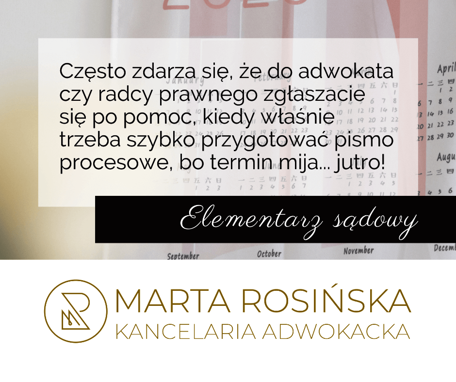 Terminy sądowe – elementarz sądowy